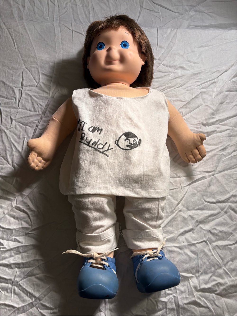 My Buddy Classic Blue-Eyed Doll with Blue Shoes - White Outfit